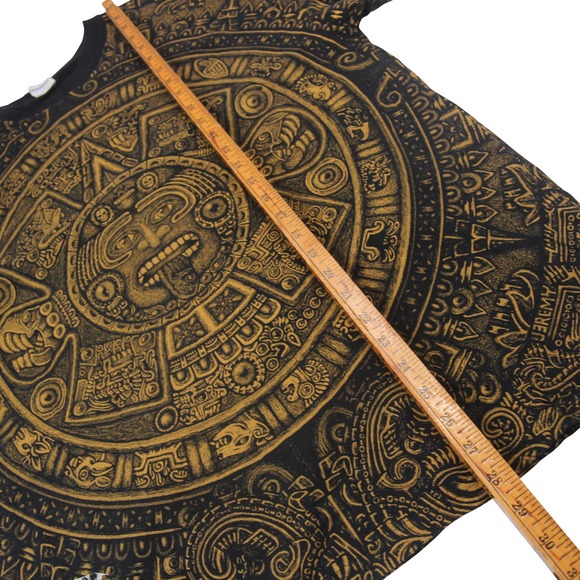 Vintage Mayan Calender Allover Graphic T Shirt - Picture 6 of 6